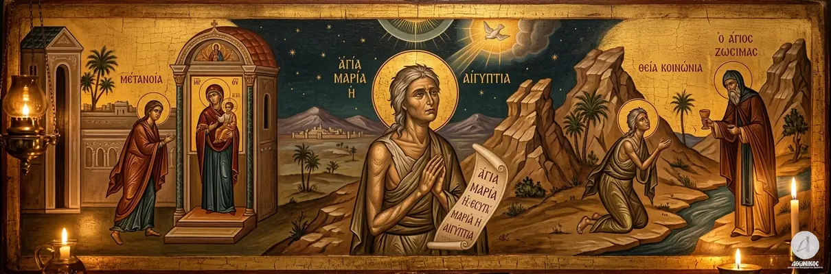 Ε΄ Κυριακή των Νηστειών: Η Οσία Μαρία η Αιγυπτία και η Δύναμη της Μετάνοιας  - Athonian.gr