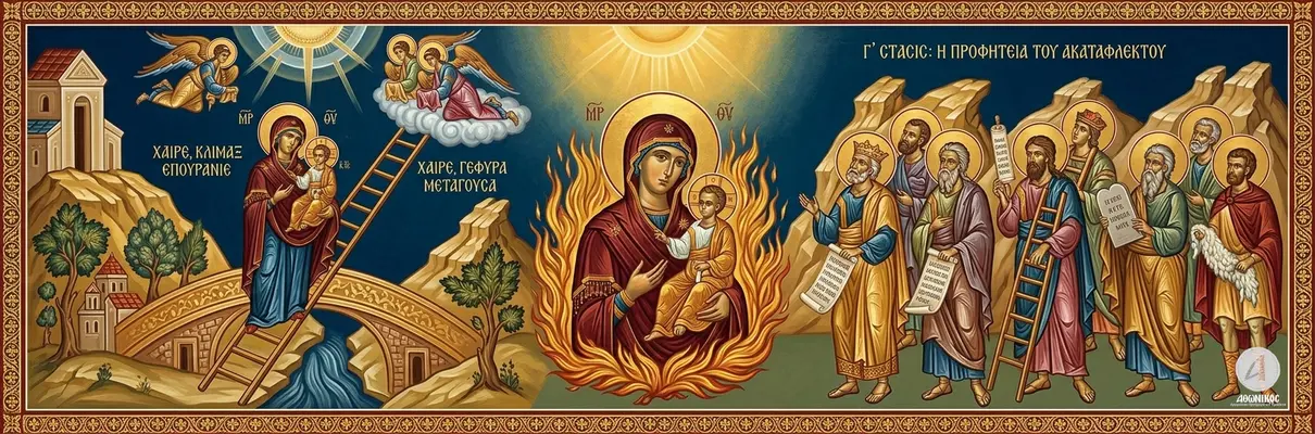 Γ΄ Χαιρετισμοί της Θεοτόκου: Η Πνευματική Σκάλα προς τον Ουρανό  - Athonian.gr