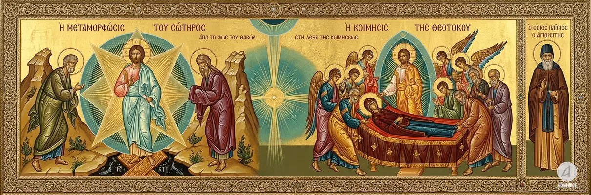 Από το Φως του Θαβώρ στη Δόξα της Κοιμήσεως: Η Θεολογική και Βιωματική Σημασία της Απόδοσης της Μεταμορφώσεως  - Athonian.gr