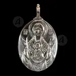 Silver Pendant 925 Theotokos Virgin Mary (136) - Jewelry στο Athonian.gr
