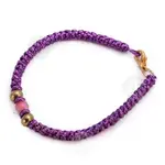 Gold Thread Purple Prayer Rope 50 Knots (PUR-50CL) - Prayer ropes στο Athonian.gr