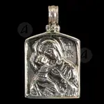 Silver Pendant Virgin Mary Glikofilousa (024) - Jewelry στο Athonian.gr