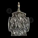 Silver Cross Necklace with Saint George - Jewelry στο Athonian.gr