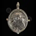 Ασημένιο Βιδωτό Μενταγιόν με την Παναγία (135) -  Κοσμήματα στο Athonian.gr