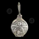 Silver Screwed Pendant 925 Saint Panteleimon (147) - Jewelry στο Athonian.gr