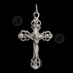 Silver Cross Necklace with Crucified Jesus Christ (33) - Jewelry στο Athonian.gr