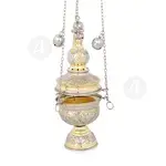 Church Censer Two Coloured (127GN) - Ecclesiastical Utensils στο Athonian.gr