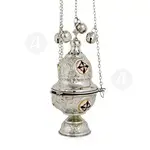 Church Censer Nickel Plated (377N) - Ecclesiastical Utensils στο Athonian.gr