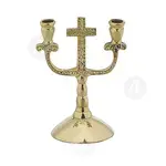 Church Double Candlestick Bronze (8443b) - Ecclesiastical Utensils στο Athonian.gr