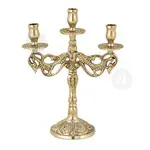Church Triple Candlestick Bronze (9810) - Ecclesiastical Utensils στο Athonian.gr