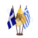 Ξύλινος Ιστός και Σημαία Γραφείου - Εργόχειρα στο Athonian.gr
