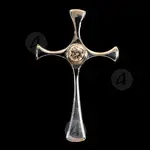 Silver Cross Necklace with Semi Precious Stone (T31) - Jewelry στο Athonian.gr