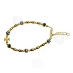 Bracelet with Clasp and Gold Plated Cross (GGR) - Jewelry στο Athonian.gr
