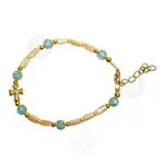 Bracelet with Clasp and Gold Plated Cross (PBLU) - Jewelry στο Athonian.gr Bracelet with Clasp and Gold Plated Cross (PBLU) - Jewelry στο Athonian.gr