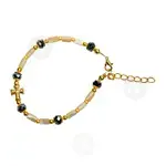 Bracelet with Clasp and Gold Plated Cross (PGR) - Jewelry στο Athonian.gr