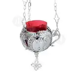 Hanging Vigil Lamp Nickel Plated (9894N) - Ecclesiastical Utensils στο Athonian.gr