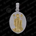 Silver Oval Pendant Virgin Mary Athonitissa (F16B) - Jewelry στο Athonian.gr