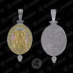 Silver Oval Pendant Virgin Mary Axion Esti (BMO15B) - Jewelry στο Athonian.gr