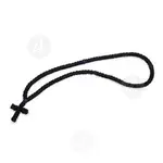 100 Knots Black Silk Prayer Rope with Cross (100MA-1) - Prayer ropes στο Athonian.gr