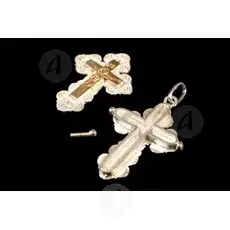 Silver Screw Cross Necklace 1 - Jewelry στο Athonian.gr
