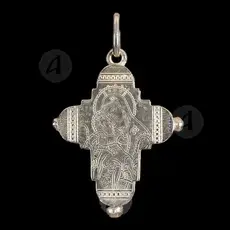 Silver Screwed Cross Necklace 925° (4) - Jewelry στο Athonian.gr