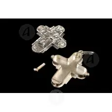 Silver Screwed Cross Necklace 925° (80) - Jewelry στο Athonian.gr