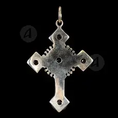 Silver Cross Necklace 925° with Semi Precious Stones (9) - Jewelry στο Athonian.gr