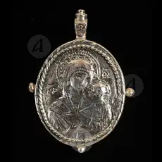 Silver Screw Pendant with Virgin Mary Theotokos (135) - Jewelry στο Athonian.gr
