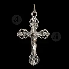 Silver Cross Necklace with Crucified Jesus Christ (33) - Jewelry στο Athonian.gr