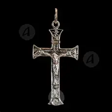Silver Cross Necklace 925° with Crucified Jesus Christ (34) - Jewelry στο Athonian.gr