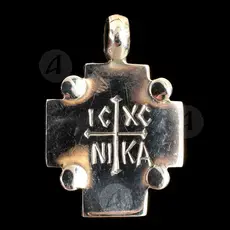 Silver Cross Necklace Christogram IC XC NIKA (61) - Jewelry στο Athonian.gr