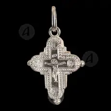 Silver Reliquary Cross Necklace 925° with Screw (7) - Jewelry στο Athonian.gr