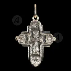 Silver Screwed Cross Necklace 925° (80) - Jewelry στο Athonian.gr