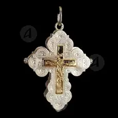 Silver Screw Cross Necklace 1 - Jewelry στο Athonian.gr