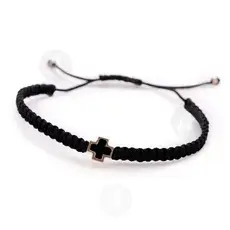 Macrame Bracelet with Cross (010403) - Jewelry στο Athonian.gr