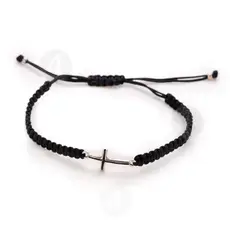Macrame Bracelet with Cross (010407) - Jewelry στο Athonian.gr