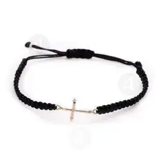 Macrame Bracelet with Cross (010408) - Jewelry στο Athonian.gr