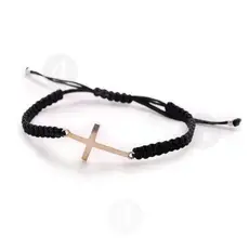Macrame Bracelet with Cross (010415) - Jewelry στο Athonian.gr