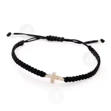 Macrame Bracelet with Handmade Cross (010501) - Jewelry στο Athonian.gr