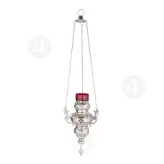 Hanging Vigil Lamp Nickel Plated (189N.29) - Ecclesiastical Utensils στο Athonian.gr