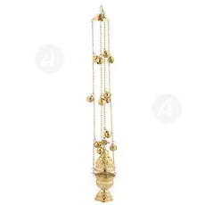 Church Censer Gold Plated (9390e) - Ecclesiastical Utensils στο Athonian.gr
