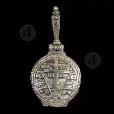 Silver Screwed Pendant Necklace Virgin Mary (153) - Jewelry στο Athonian.gr