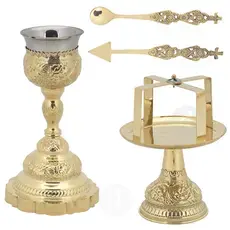 Set Chalice Bronze (9985b) - Ecclesiastical Utensils στο Athonian.gr