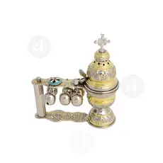 Katzion Censer Nickel Plated Two Coloured (401GN) - Ecclesiastical Utensils στο Athonian.gr