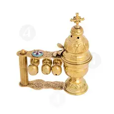 Katzion Censer Gold Plated (401e-KAC) - Ecclesiastical Utensils στο Athonian.gr