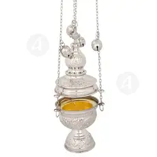 Church Censer Nickel Plated (127N) - Ecclesiastical Utensils στο Athonian.gr
