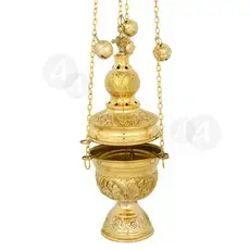 Church Censer Gold Plated (127e) - Ecclesiastical Utensils στο Athonian.gr