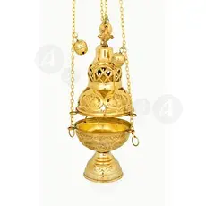 Church Censer Gold Plated (201e) - Ecclesiastical Utensils στο Athonian.gr