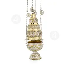 Church Censer Two Coloured (375GN) - Ecclesiastical Utensils στο Athonian.gr
