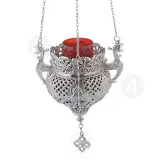 Hanging Vigil Lamp Nickel Plated (9688n) - Ecclesiastical Utensils στο Athonian.gr